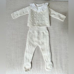 La Coqueta Cream Lana Merino Wool Set